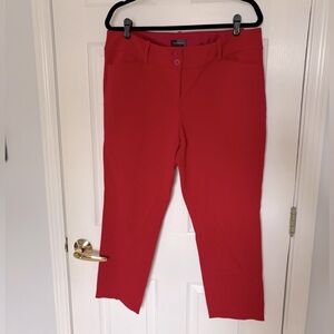 Red dress pants from The Limited
